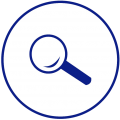 magnify icon with circle